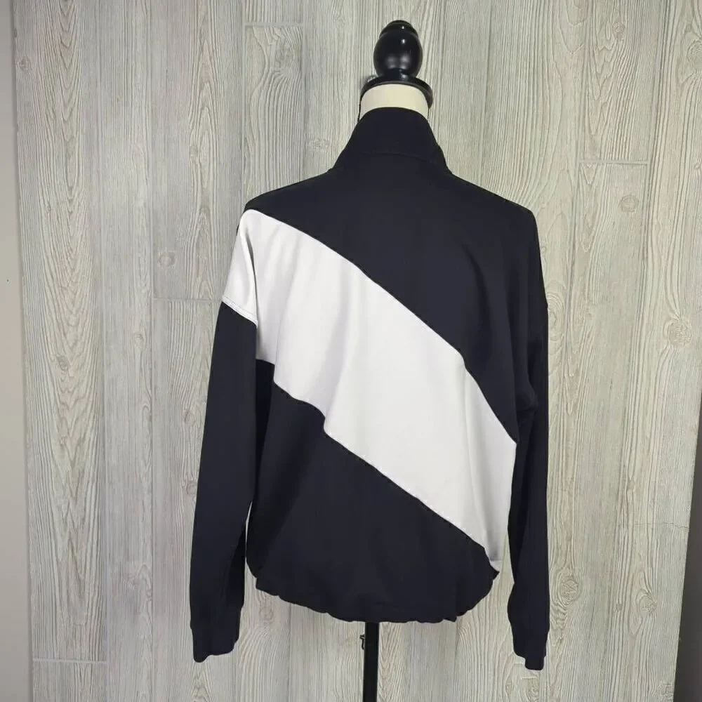Vintage Lauren Ralph Lauren LRL Women Size XL Black White Zip Up Jacket - Picture 2 of 8